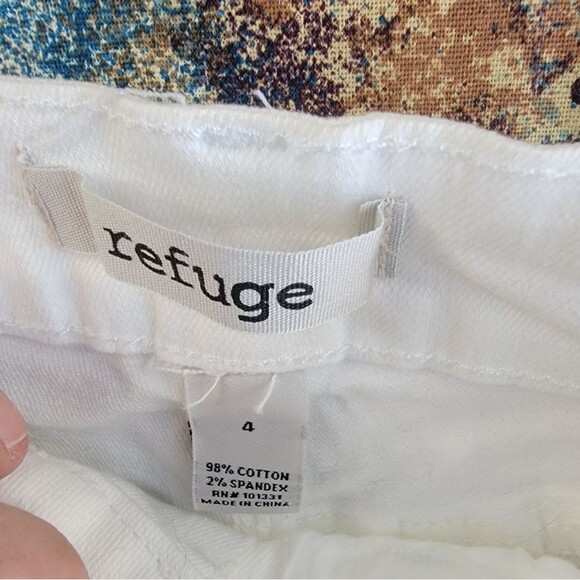 Women's Size 4 Refuge Short Shorts Stretch Denim Mid Rise Opticwhite NEW - Picture 8 of 11